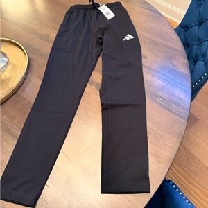 adidas Black Kids Sweatpants with White Logo